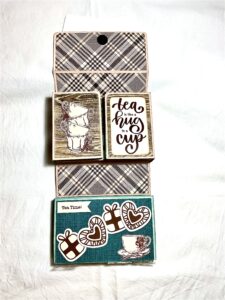 contenitore di carta aperta porta carte, dolcetti e tisane