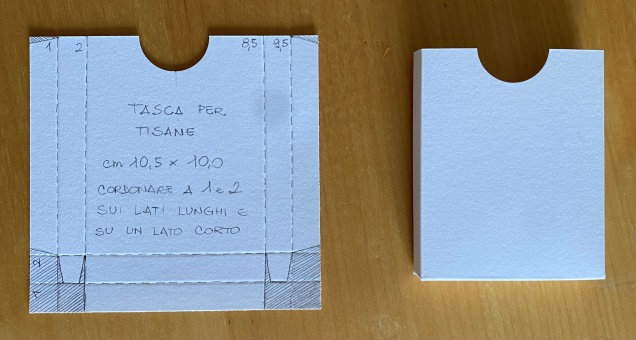 progetto TASCHE per TISANE per contenitore di carta progetto TASCHE per TISANE per contenitore di carta