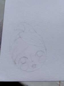 Disegno di un viso a matita 