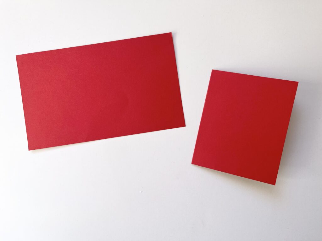 Spinner card natalizia: cartoncino rosso