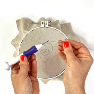 punch needle con filo