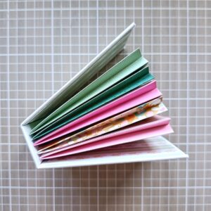 mini album con bustine colorate