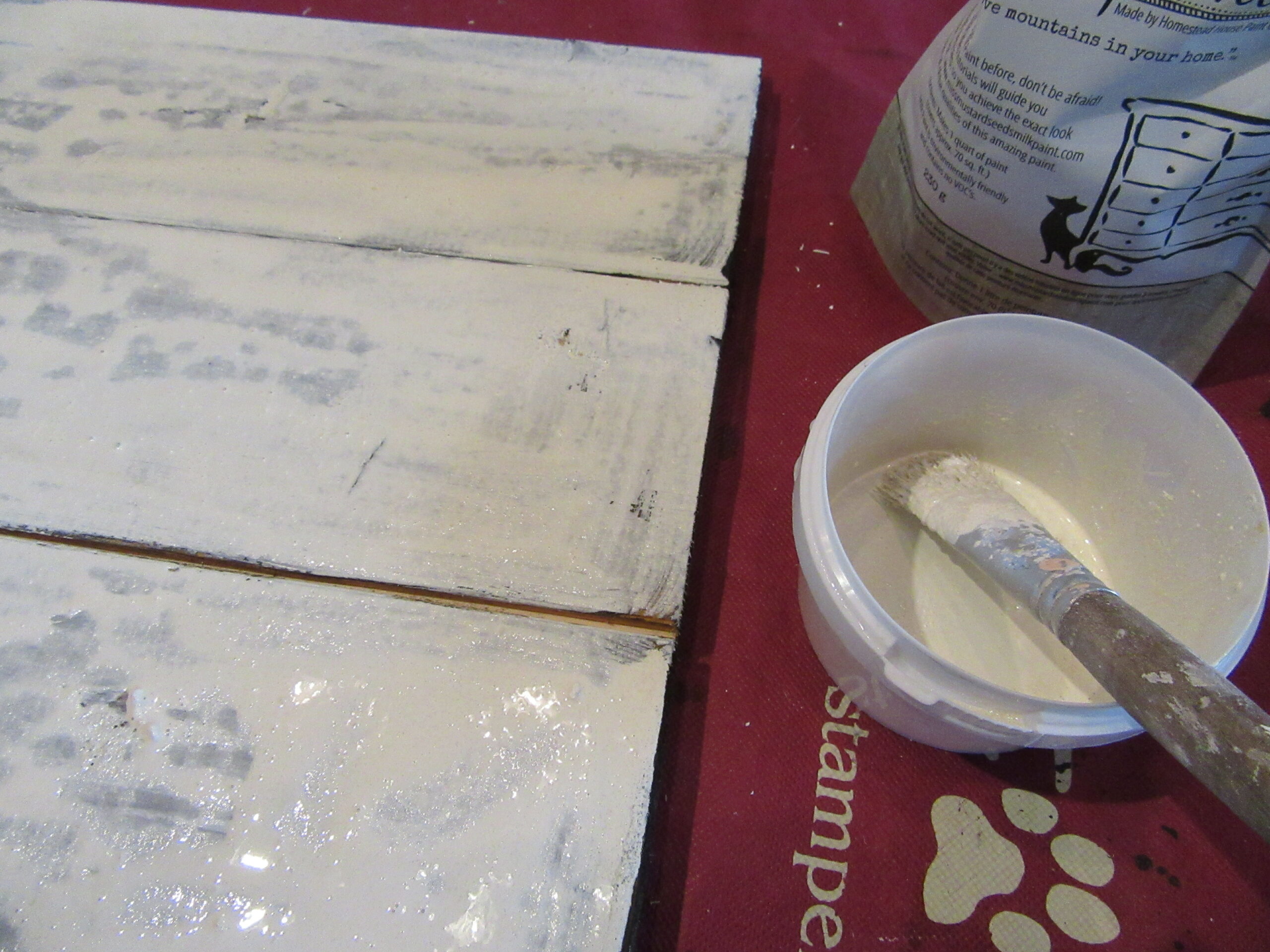 esempio di utilizzo della milk paint