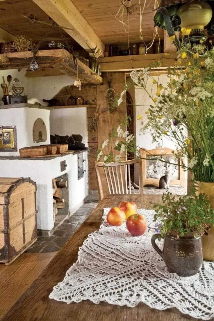 cucina interno casa in stile country