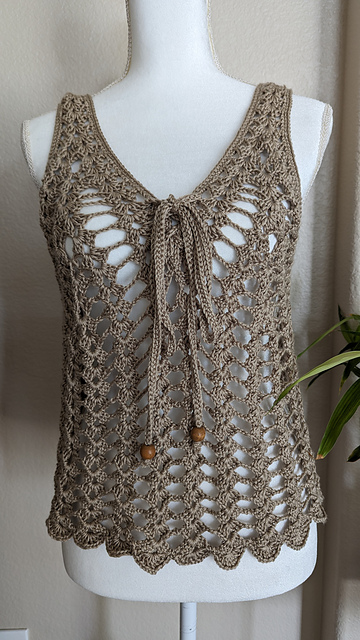 sandy mesh crochet tank top uncinetto