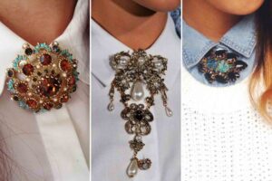 modo per usare la spilla: sulla camicia