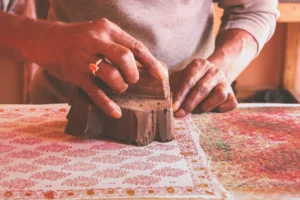 blockprinting con legno