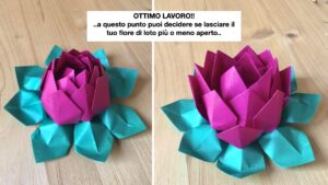 tutorial fiori di loto origami